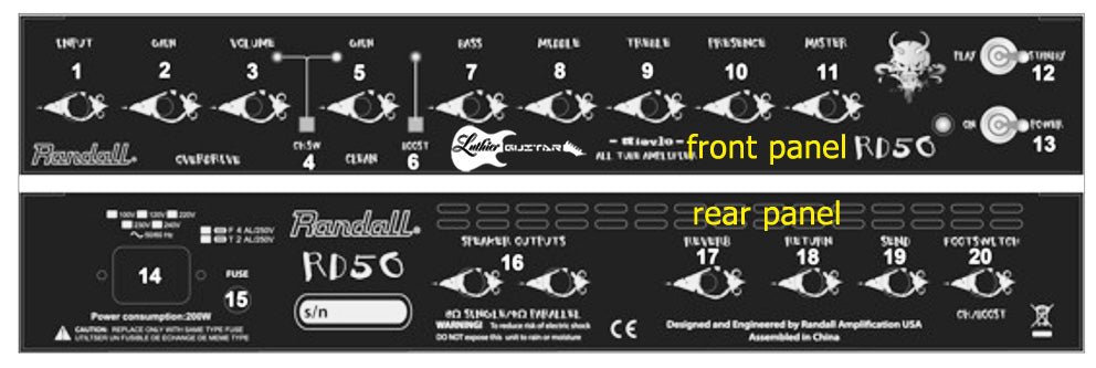 [Randall] [RD-50CE Diavlo] - All-Tube 50W Guitar Combo Amp For Versatile Studio And Stage Tones