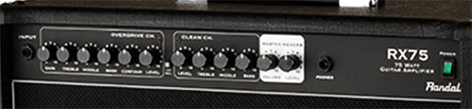 [Randall] [RX-75RG2] - Pro 75W Guitar Combo With 12 Inch Jaguar Speaker And Dual Channels