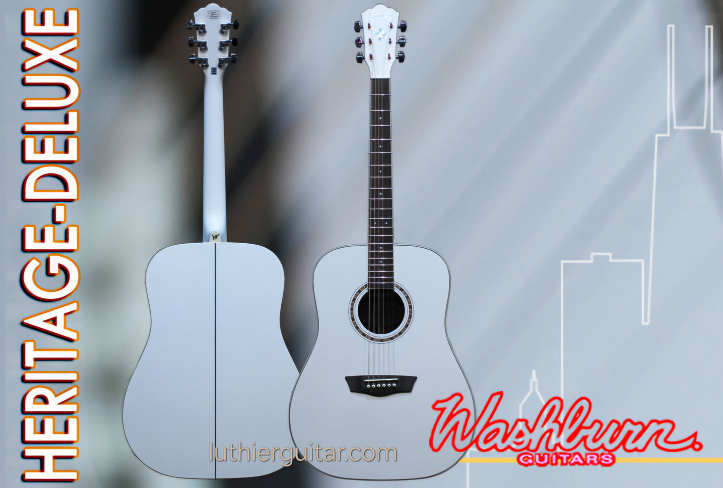 Washburn WD10SWH white gloss