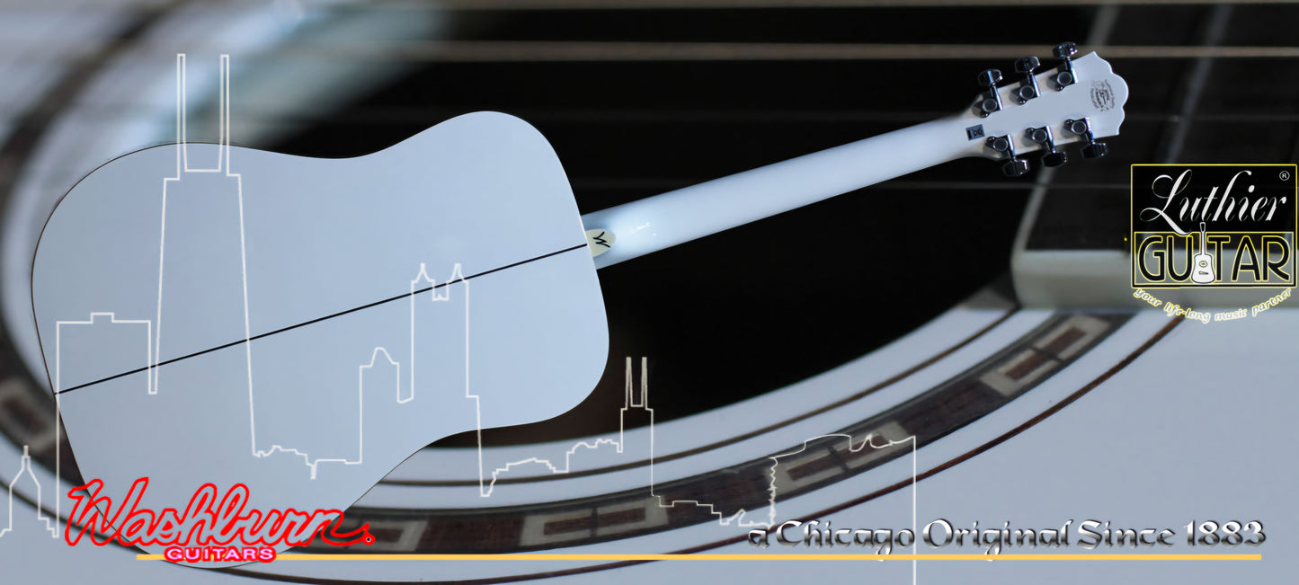 Washburn WD10SWH white gloss