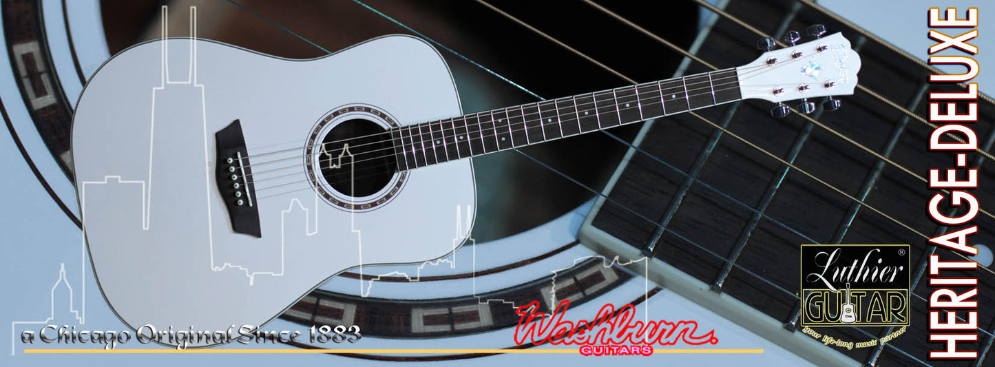 Washburn WD10SWH white gloss