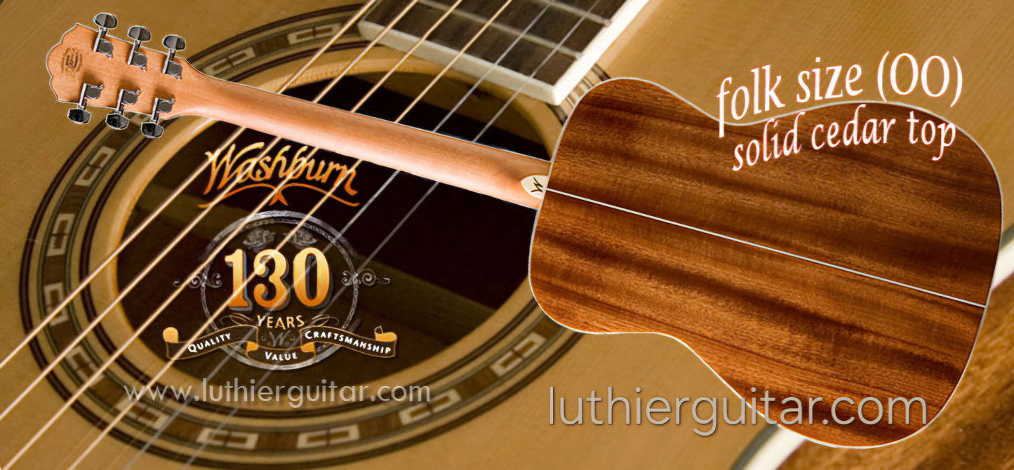 Washburn WF11S Folk Cedar