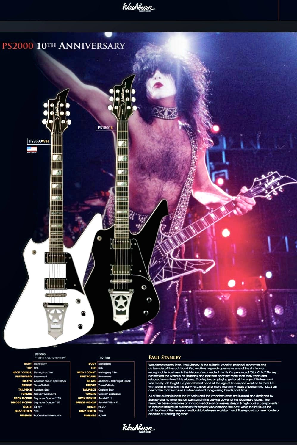 PS1600 Kiss Signature Guitar